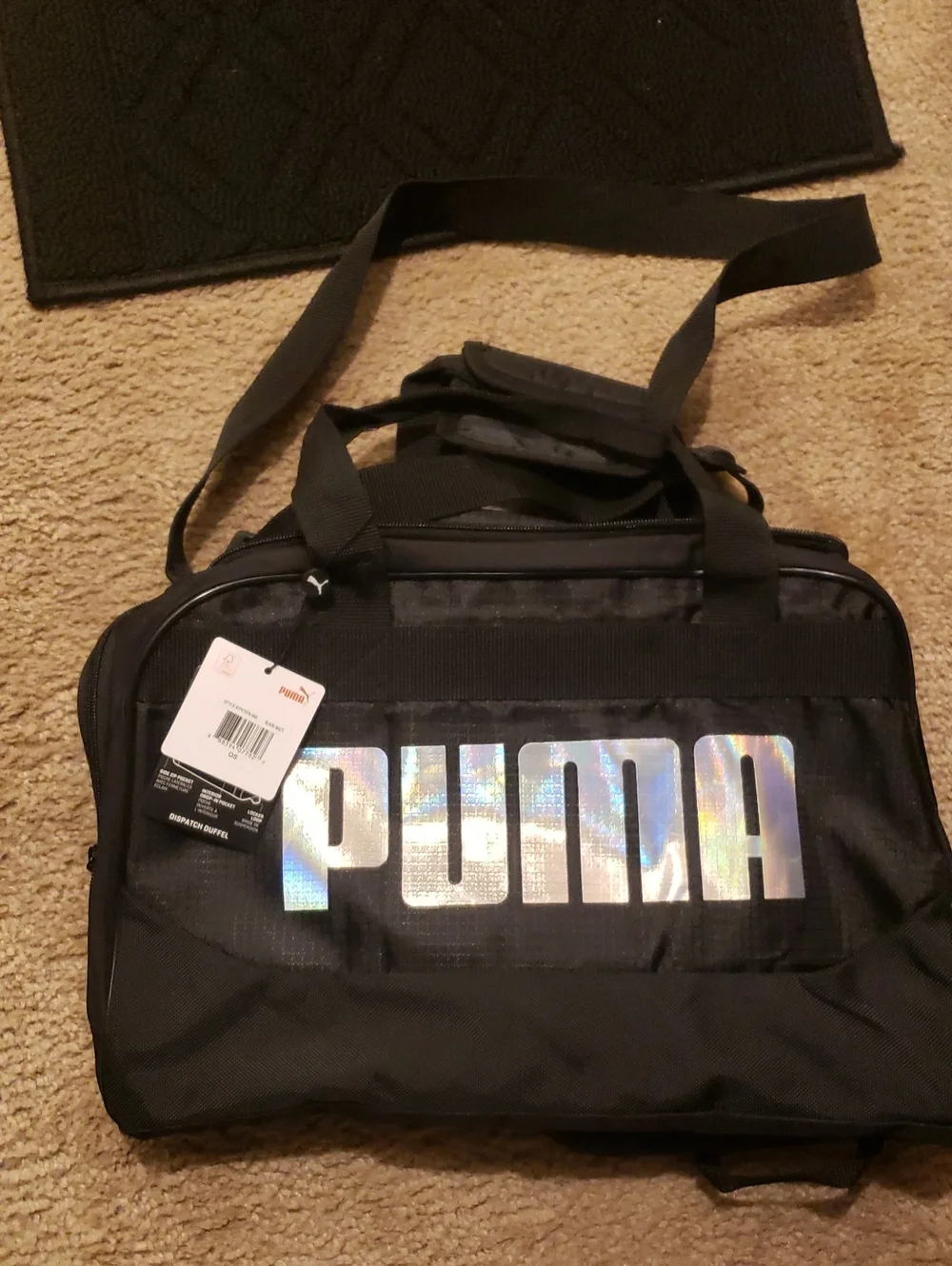 Puma Black Laptop Bag with Iridescent Logo